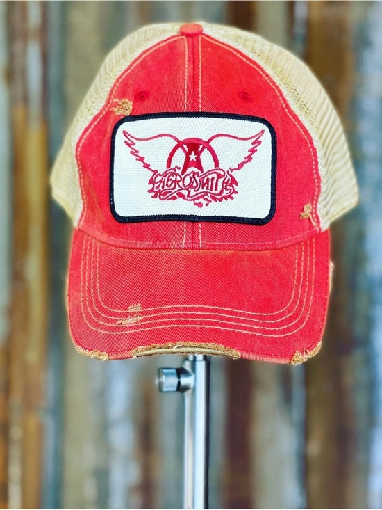 Angry Minnow Accessories - Angry Minnow Vintage Aerosmith Red Wing Trucker Hat RARE